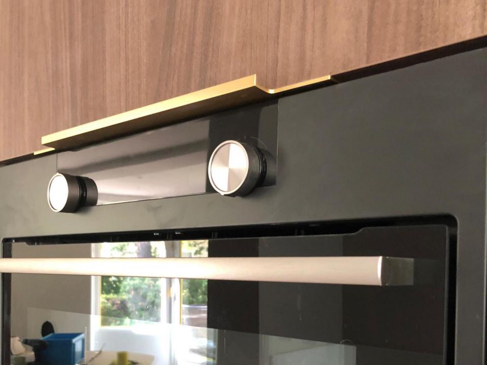 Keuken met gouden details